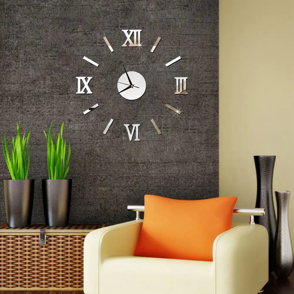 3D Acrylic Roman Numeral Wall Clock