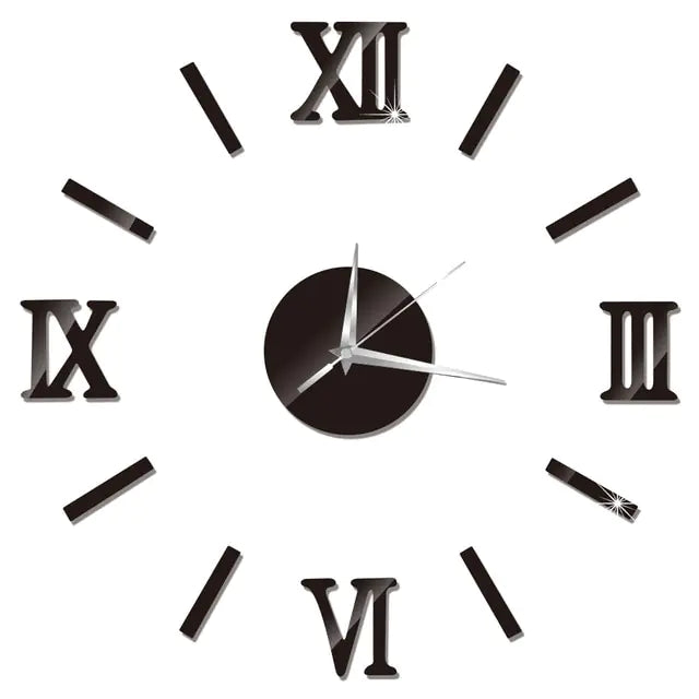 3D Acrylic Roman Numeral Wall Clock