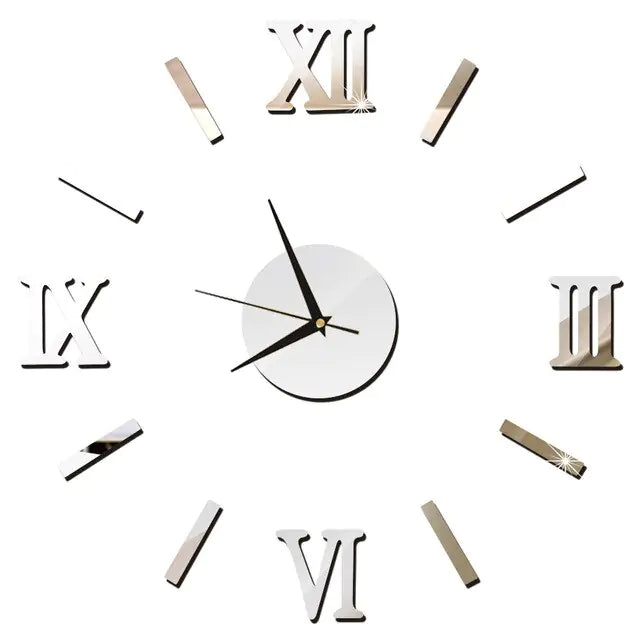 3D Acrylic Roman Numeral Wall Clock