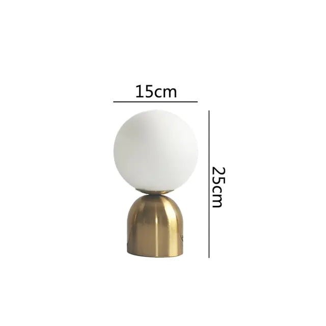 Modern Home Nordic Glass Ball Brass Table Lamps