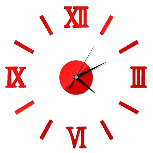 3D Acrylic Roman Numeral Wall Clock