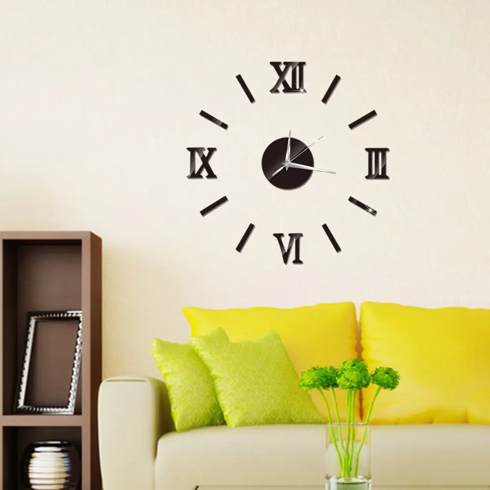 3D Acrylic Roman Numeral Wall Clock